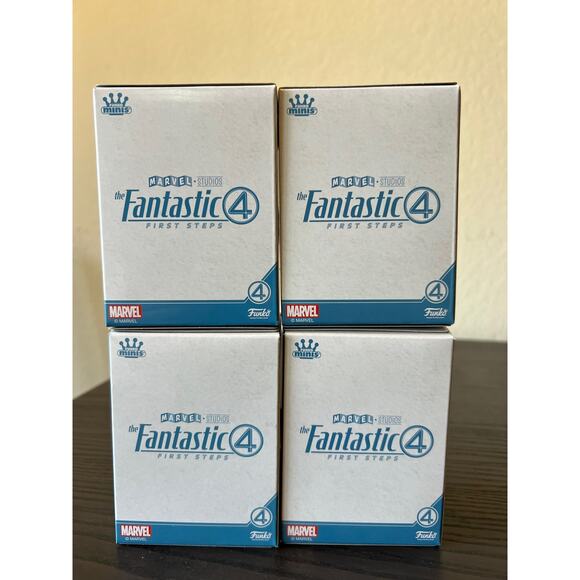 FULL SET Fantastic Four First Steps Funko Mini Bobbleheads Movies Disney Comics - Picture 2 of 2